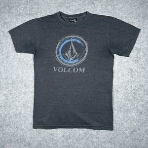 Volcom T-Shirt Mens Size Small Navy Graphic Diamond Short‎ Sleeve Cotton Vintage